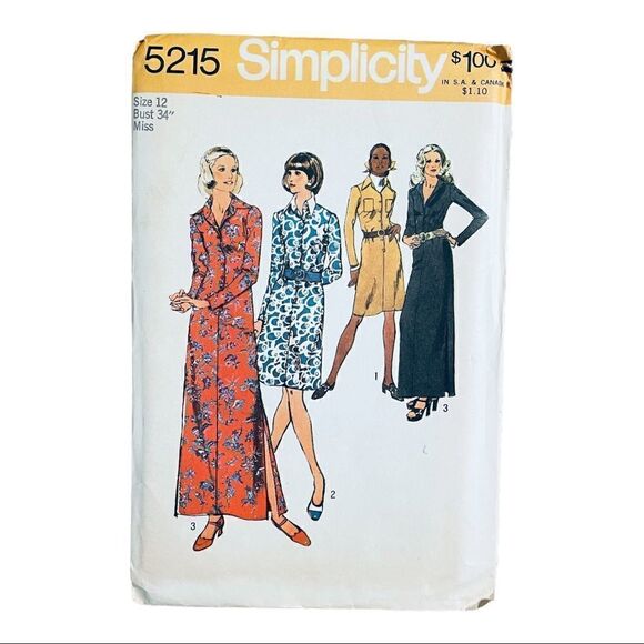 Early 1970s Dress Patterns Selection of 4. - Picture 8 of 13